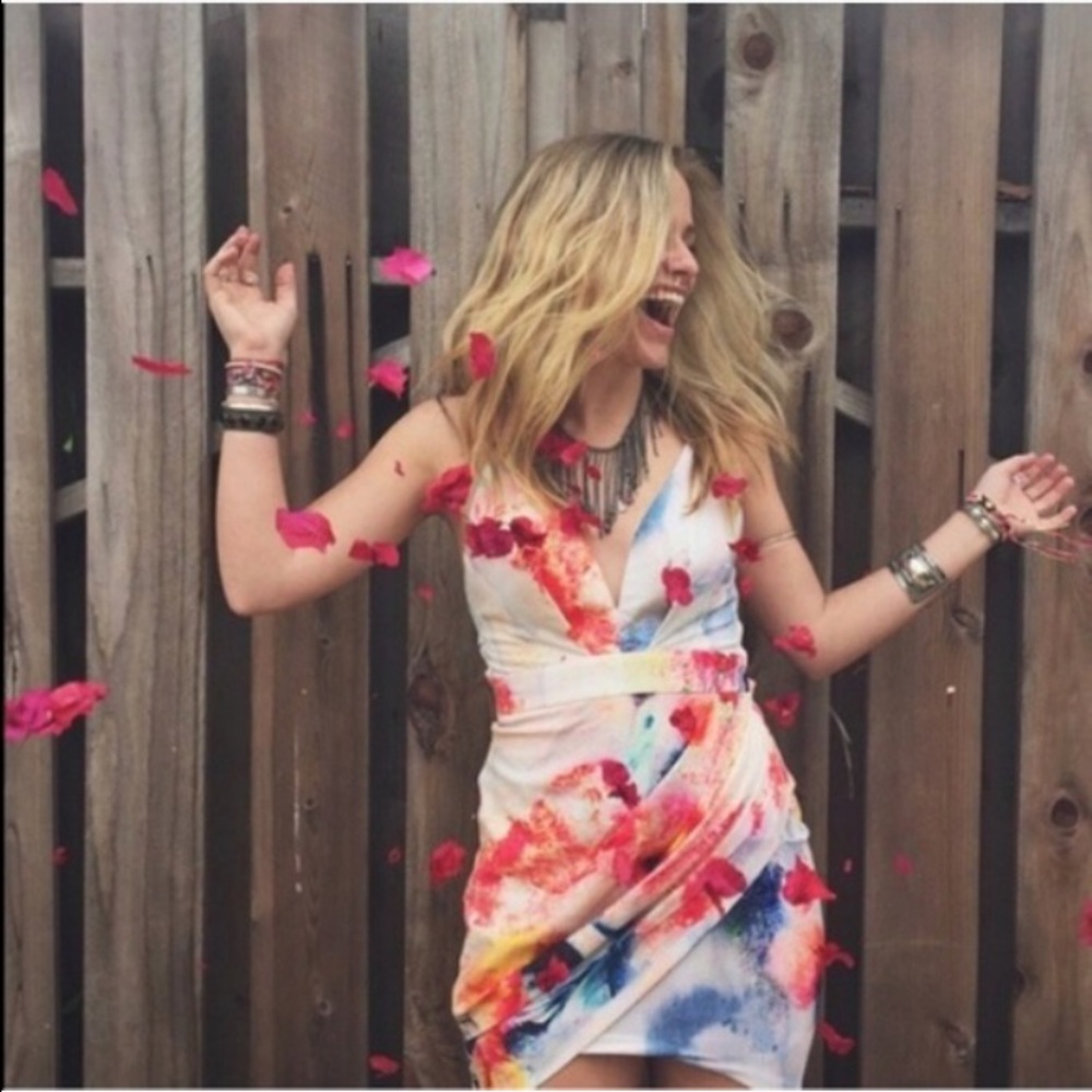 NWOT LF Print Strappy Back Dress